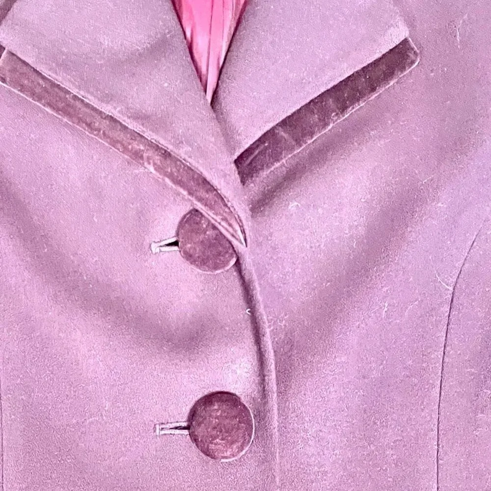 VINTAGE EGGPLANT COLLAR SUIT by KASPER for ASL S-8 - Picture 3 of 9